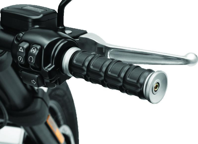 Kuryakyn 6674 Kuryakyn Dillinger Grips Throttle-By-Wire Silver - 6674