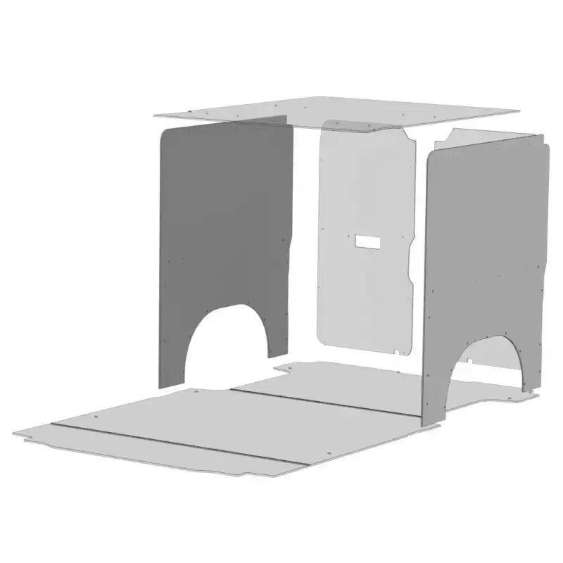 Exploded view of Van Interior Wall Liner featuring Legend Fleet Duratherm Wall Paneling