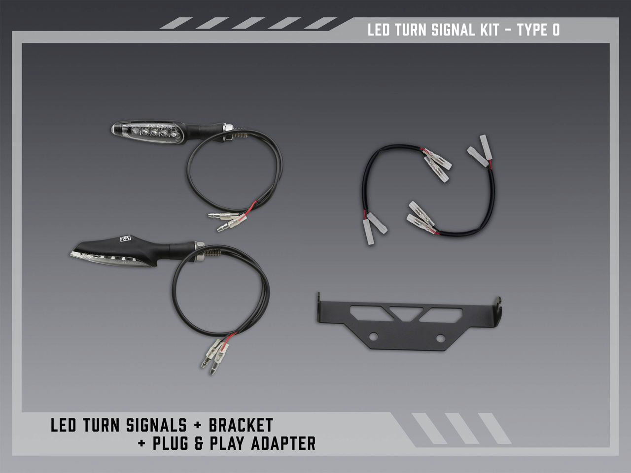 Yoshimura Fender Eliminator V2 Body 075BG-STD-O-K - FE Stnd Led Turn Sig Kit Type Tri