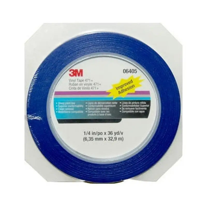 Blue vinyl tape with reliable adhesion and easy application from 3M 6405