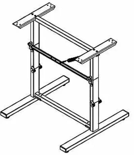 Adjustable standing table stand for Bedlift Table in 645306 Lippert Bedlift Table Stand