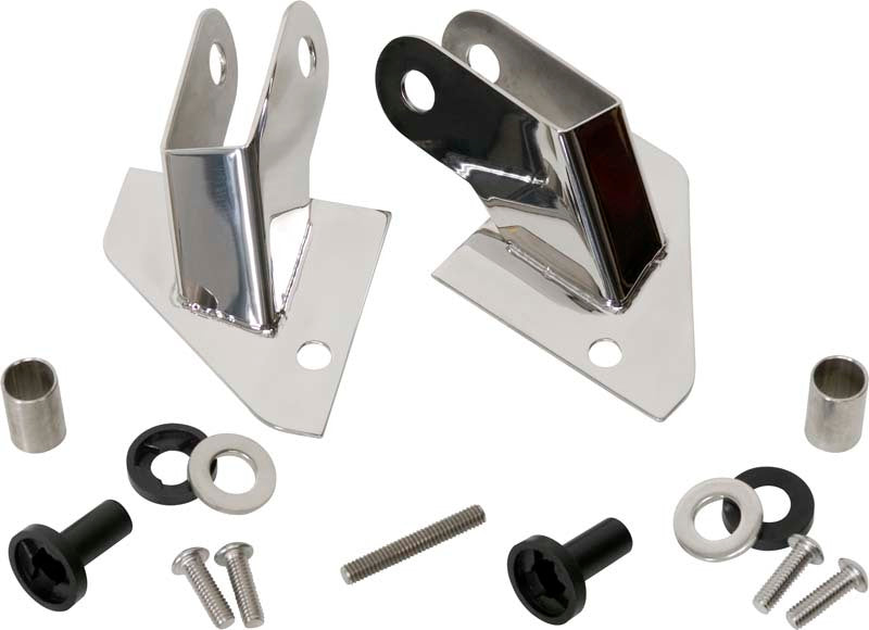 Kentrol 30533 Kentrol 87-95 Jeep Wrangler YJ Mirror Relocation Bracket Pair - Polished Silver