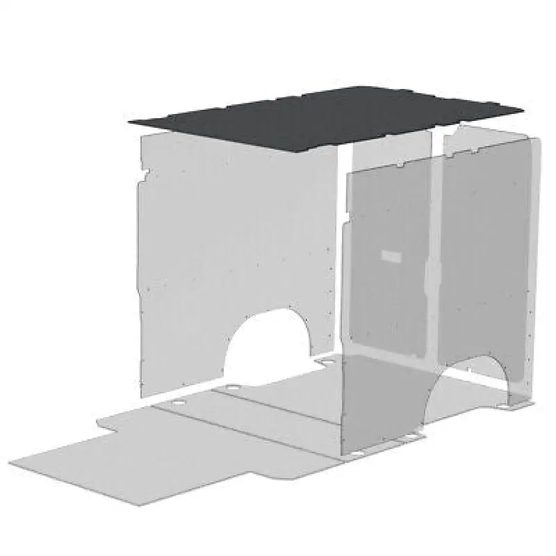 Exploded view of van interior paneling with Legend Fleet Duratherm ceiling liner