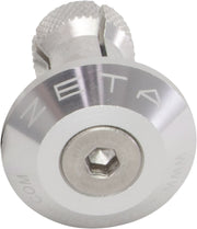 Zeta Bar End Plugs Hand Controls ZE48-7101 - Silver Plug