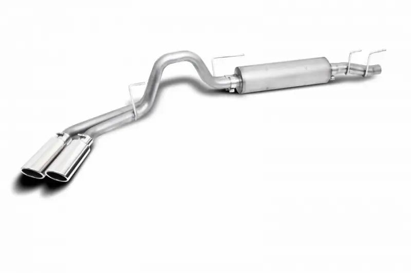Stainless steel dual extreme exhaust system on Gibson 65712 Exhst Cat-Back Dual Extreme Exhaust System