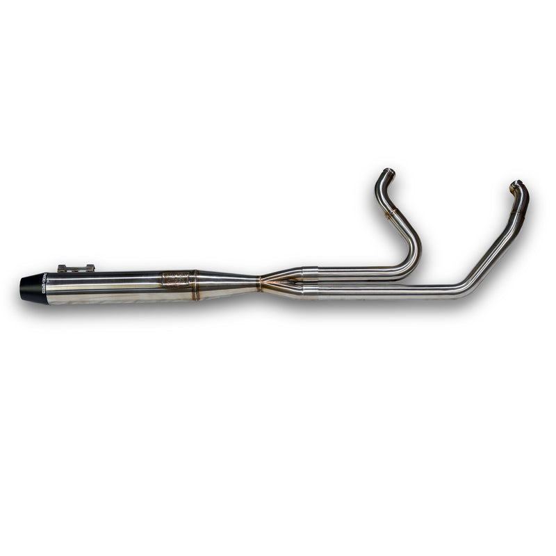 Sawicki Intmdtr M8 FLT Full Exhaust 930-02608 - Black Brushed SS End Cap