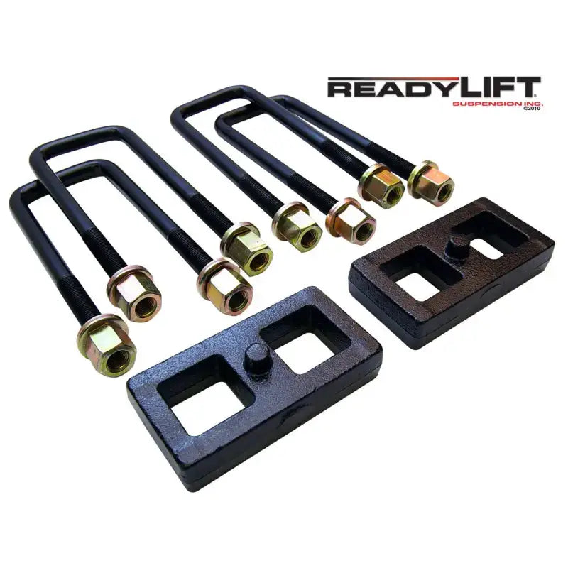 66-5001 Readylift Rear Block Kit for Toyota Tundra and Tacoma, designed to improve rear stability, ground clearance, towing, and hauling with high-quality construction for off-road and daily driving performance, RV, Automotive, Powersports, off-road, marine, exterior, truck accessories, interior, truck bed, rv parts, AVADA - Best Sellers, Must Haves