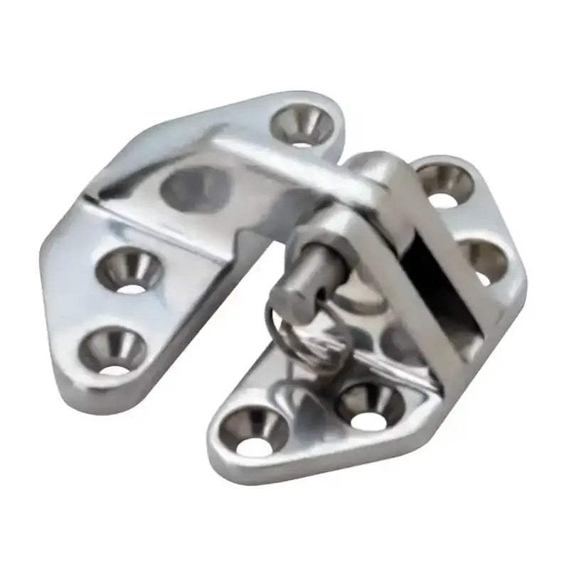Shiny metal marine hinge-hatch with pin and powder coat finish from Attwood Marine