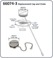 Replacement marine cap chain for Deck Fill Body on Attwood Marine Cap/Chain 66074-3