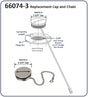 Replacement marine cap chain for Deck Fill Body on Attwood Marine Cap/Chain 66074-3