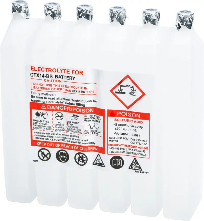 660CC CTX Sealed Battery Electrolyte Pack 660cc 
