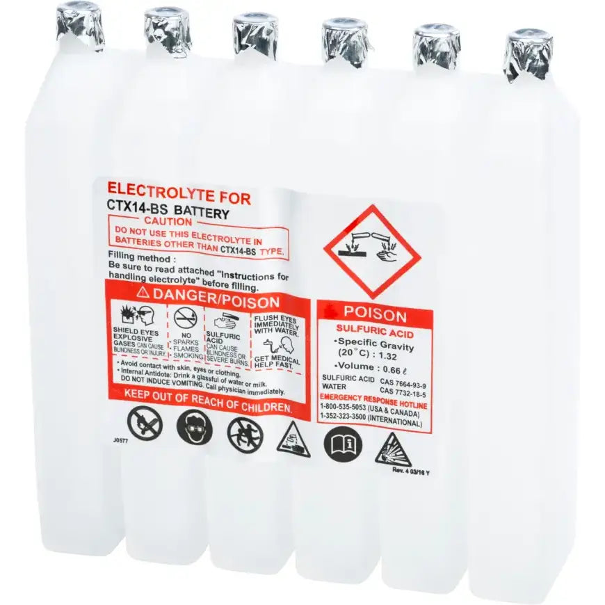 660CC CTX Sealed Battery Electrolyte Pack 660cc 
