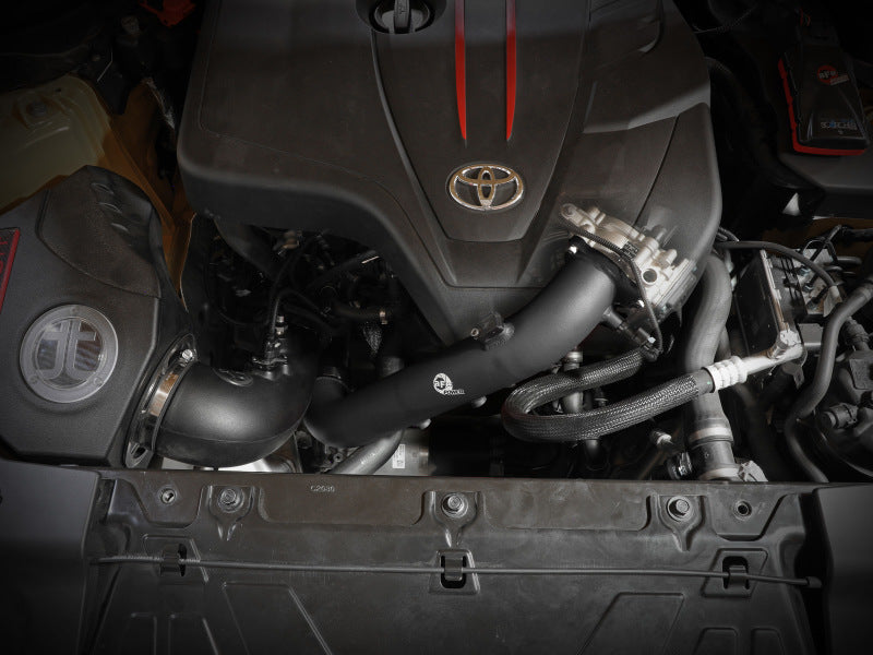 aFe 46-20488-B aFe BladeRunner Black 2-3/4in Aluminum Charge Pipe 2021 Toyota Supra GR (A90) I4-2.0L (t) B48