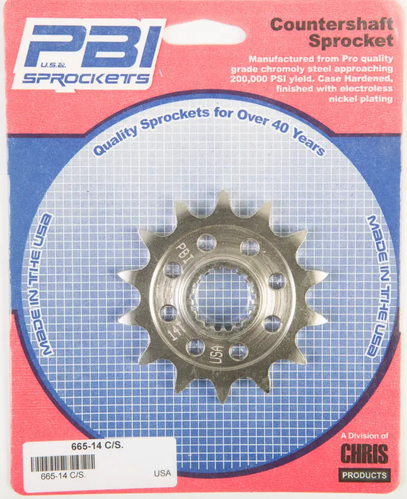 665-14 Front Cs Sprocket Steel 14t 520 Suz - Countershaft