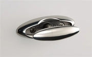 Polished metal boat cleat from Attwood Marine as a durable galvanized steel cleat fender