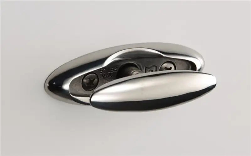 Polished metal boat cleat from Attwood Marine as a durable galvanized steel cleat fender