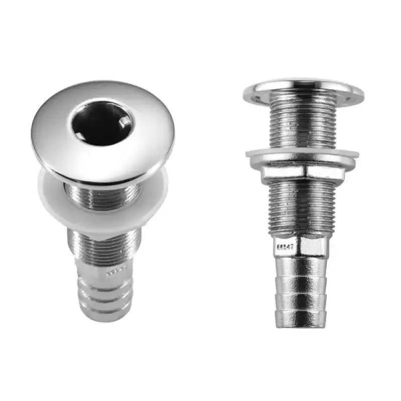 Chrome-plated through-hull fittings from Attwood Marine hull skin pack for boat repair