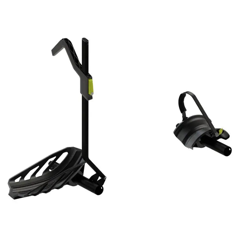 Black and yellow Swagman Okanagan 200 cord organizer with hook for bike rack cable management