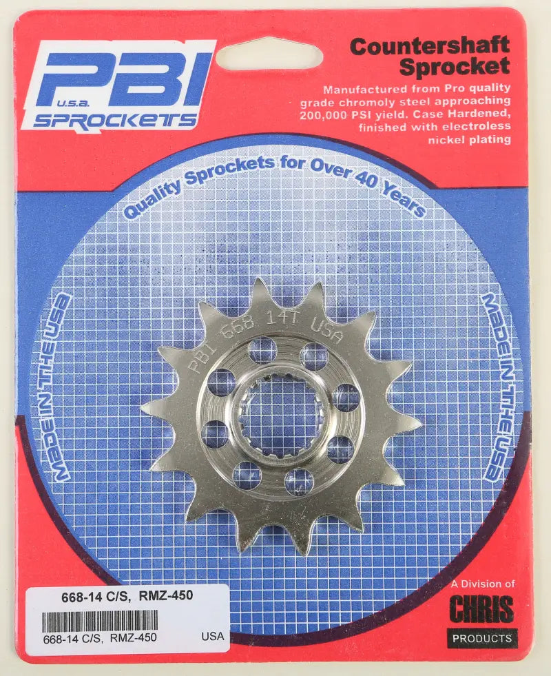 668-14 Front Cs Sprocket Steel 14t 520 Suz - Countershaft