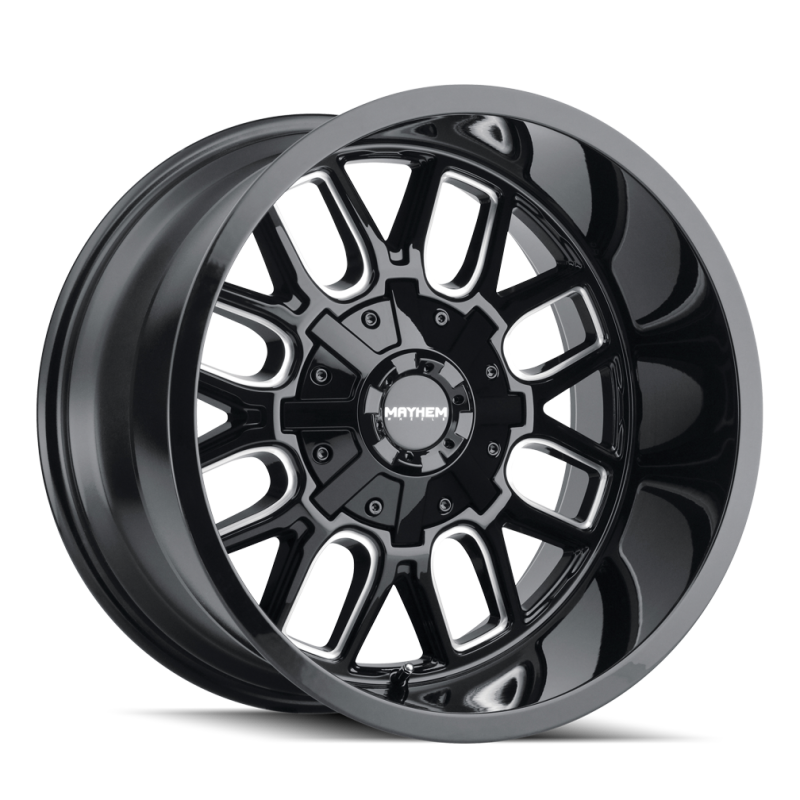 Mayhem 8107-2937BM13 Mayhem 8107 Cogent 20x9 / 6x135 BP / 13mm Offset / 106mm Hub Black w/ Milled Spokes Wheel