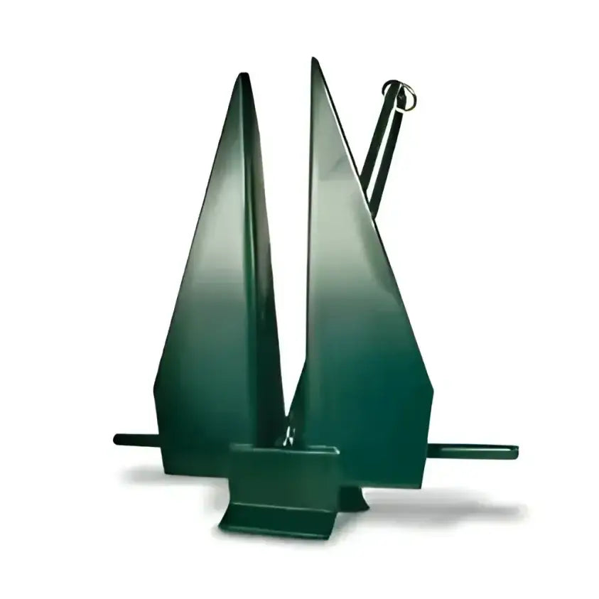 Green metal Christmas tree stand with 669-11-FG Greenfield Fluke Slip Ring for stability