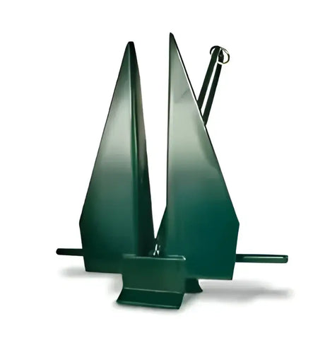Green metal Christmas tree stand with 669-11-FG Greenfield Fluke Slip Ring for stability