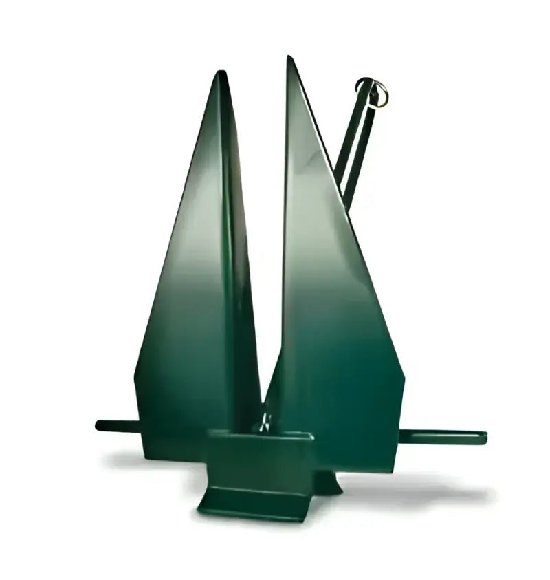 Green metal Christmas tree stand with 669-11-FG Greenfield Fluke Slip Ring for stability