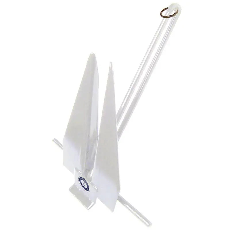 White boat anchor with slip ring for fluke slip systems in the Greenfield Fluke Slip Ring 6Lb