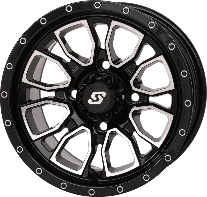 Fusion Wheel 12x7 5+2 4/110 Gloss Blk/Machined