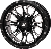 Fusion Wheel 12x7 5+2 4/110 Gloss Blk/Machined