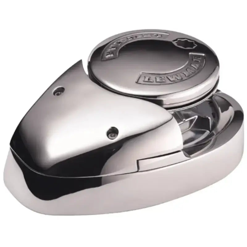 Polished metal winch from Lewmar kit for RV parts & accessories or truck parts