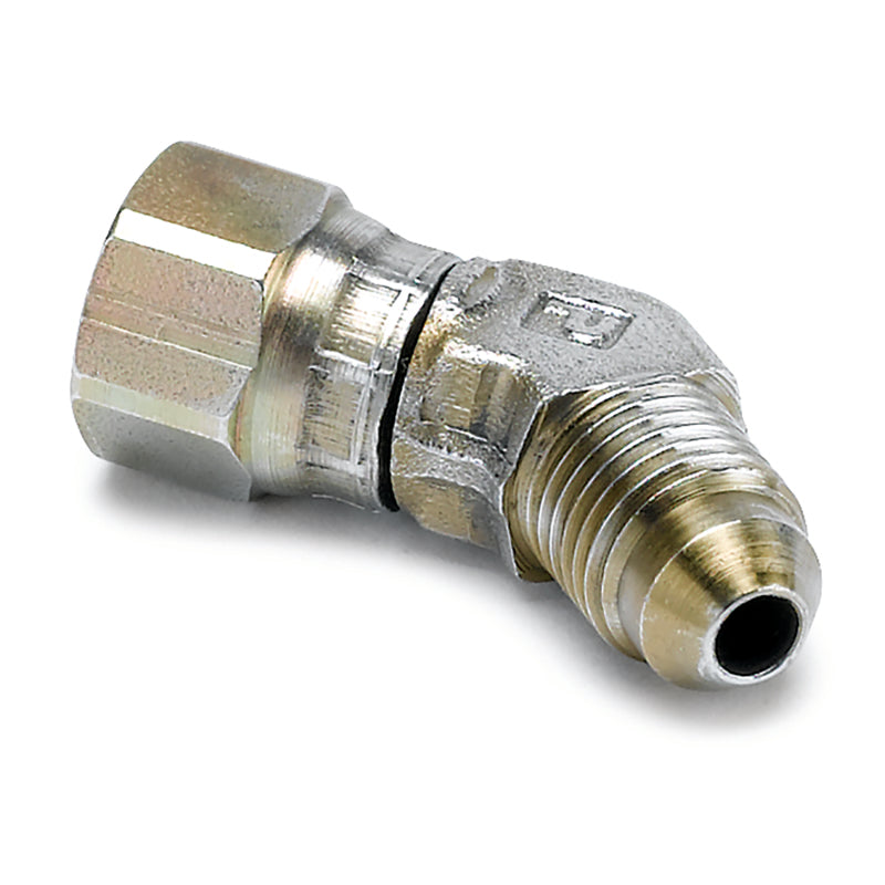 AutoMeter 3273 Autometer -4AN Elbow Fitting - 45 Deg w/ Swivel Nut - 3273