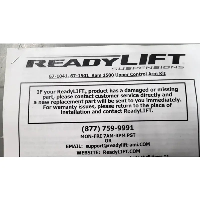 67-1501 Readylift Replacement Part for 67-1500 R90 enhances RV, automotive, powersports, off-road, marine, exterior, truck accessories, interior, truck bed, rv parts, AVADA - Best Sellers, Must Haves