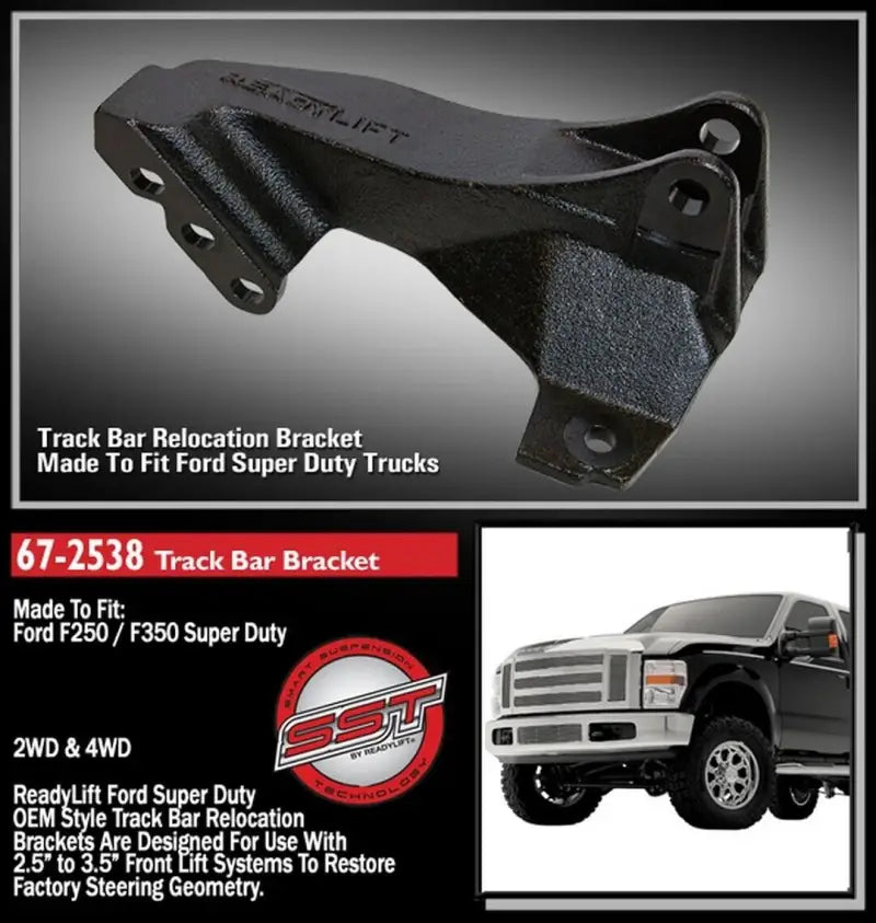 67-2538 Readylift Track Bar Bracket 08-09 for Ford F250/F350 Super Duty, ideal for enhancing stability and performance in automotive, truck and RV applications, durable and easy to install, AVADA - Best Sellers, Must Haves.