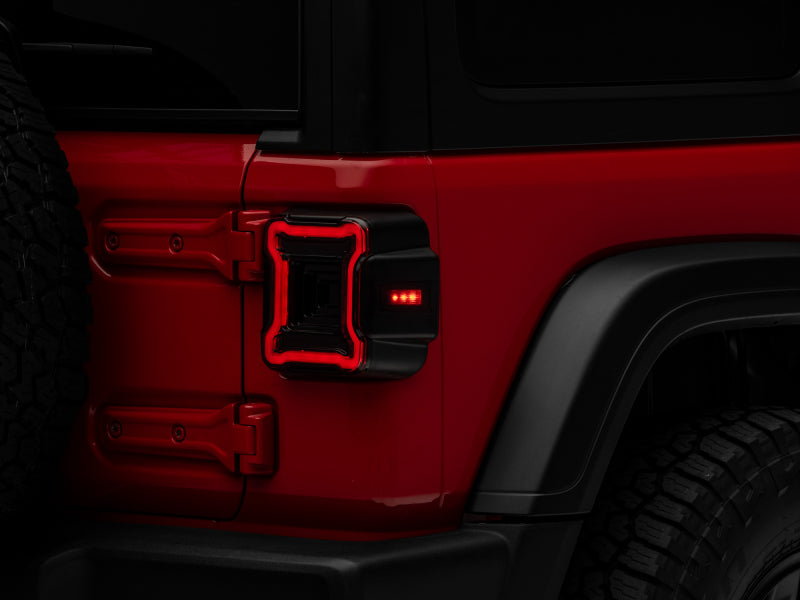 Raxiom J150581-JL Raxiom 18-22 Jeep Wrangler JL Axial Series Plateau LED Tail Lights- Black Housing (Smoked Lens)