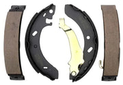 Automotive drum brake shoe set.