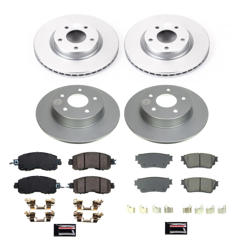 PowerStop CRK8684 Power Stop 19-22 Nissan Altima Front & Rear Z17 Coated Brake Kit