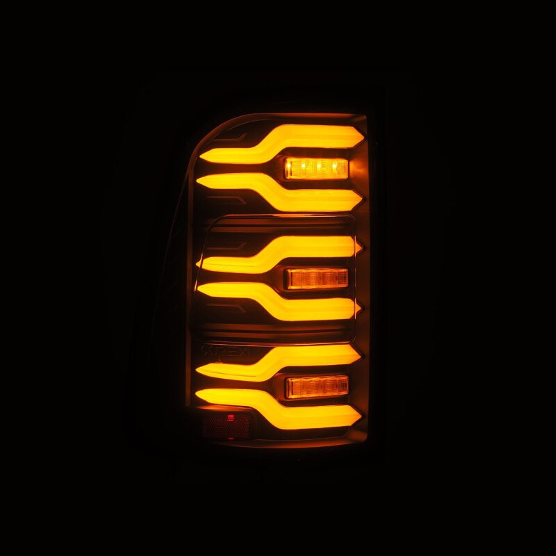 AlphaRex 640040 AlphaRex 19-21 Dodge Ram 1500 Luxx-Series LED Tail Lights Black w/Activ Light/Seq Signal