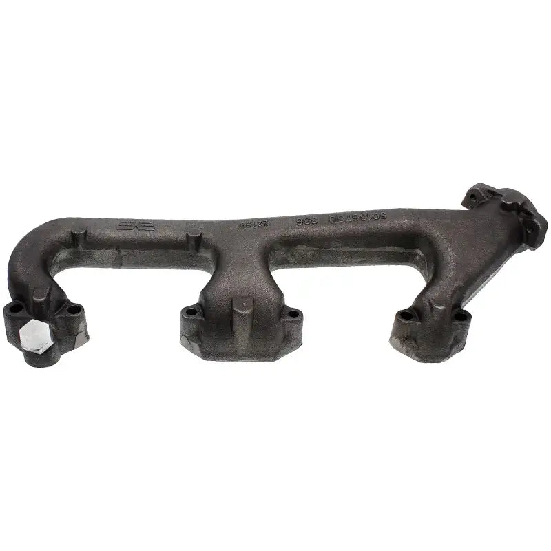 Dark gray Dorman exhaust manifold with three ports from the Dorman exhaust manifold kit