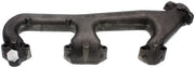 Dark gray Dorman exhaust manifold with three ports from the Dorman exhaust manifold kit