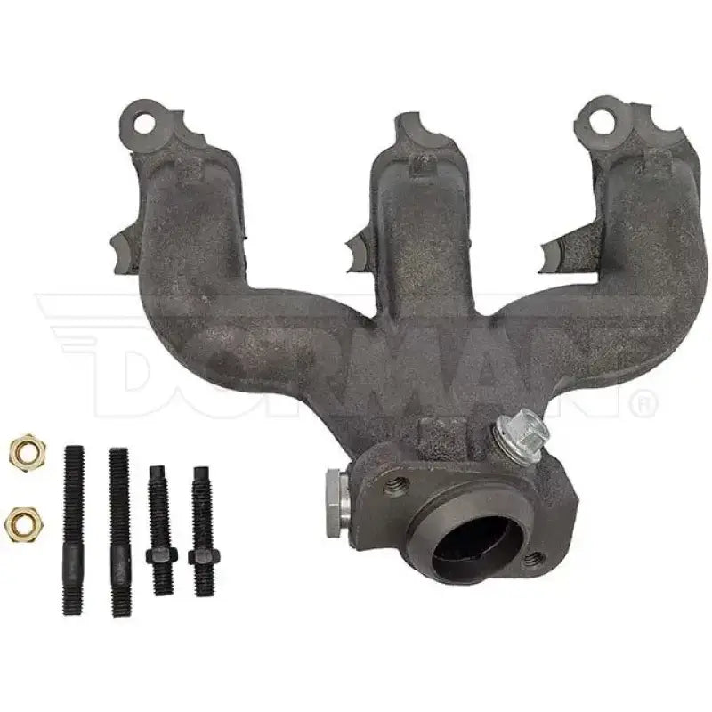 Dark gray Dorman exhaust manifold with mounting hardware for Ford from Dorman exhaust kit