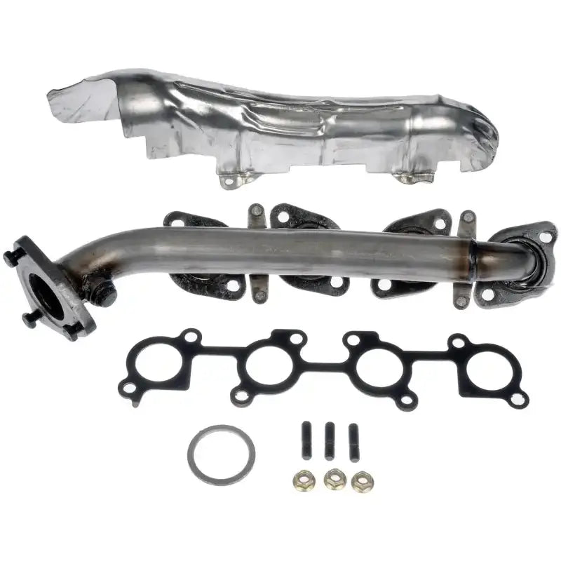 Automotive exhaust manifold with heat shield and gasket for Dorman Exhaust Manifold Kit
