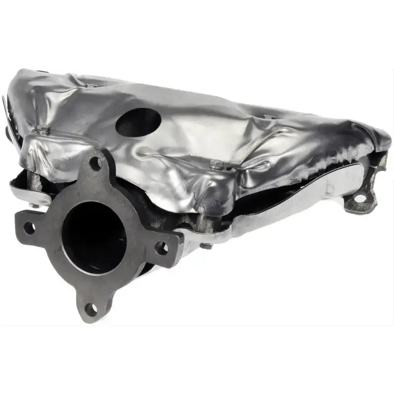 Silver Dorman exhaust manifold with heat shield from 674-985 Dorman Exhaust Manifold Kit