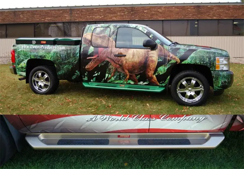 2014 Chevrolet Silverado with Owens Premier Grip RB Bracket dinosaur wrap