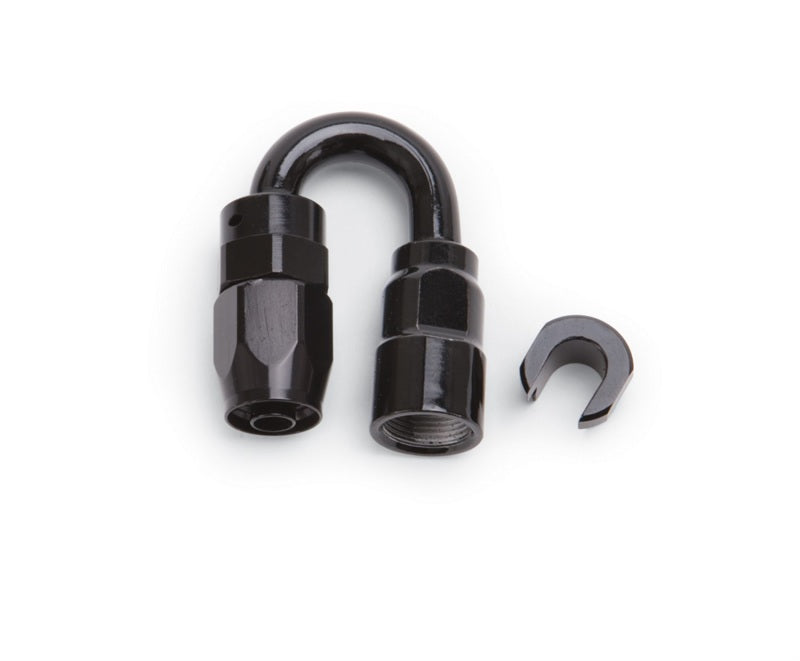 Russell 611233 Russell Performance 3/8in SAE Quick Disc Female to -6 Hose Black 180 Degree Hose End - 611233
