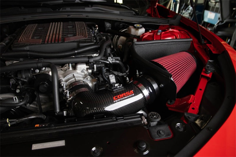 CORSA Performance 44005D Corsa 17-21 Chevrolet Camaro ZL1 Carbon Fiber Air Intake w/ DryTech 3D No Oil Filtration
