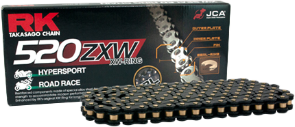 RK Excel 520 ZXW Drive Chain BL520ZXW-120 - Black BL520ZXW 120