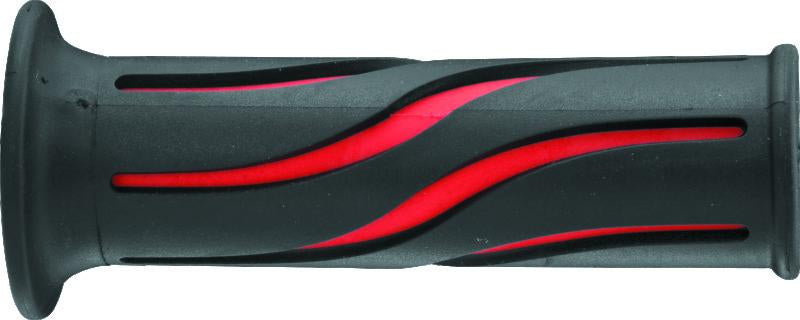 Bike Master 105936 BikeMaster 7/8in Wave Grips - Black/Red - 105936