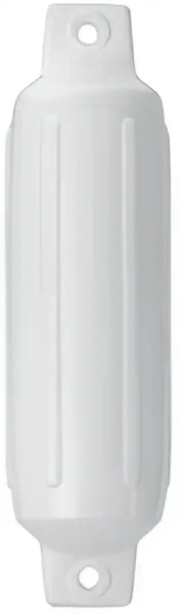 White cylindrical twin eye fender for boats in Polyform 3.5 X 12.8 size