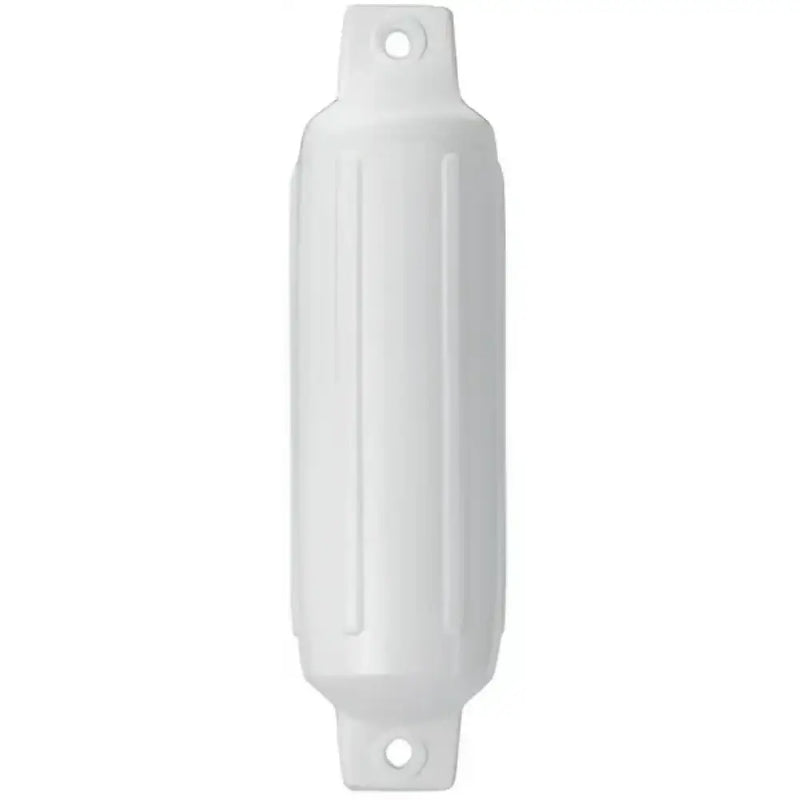 White cylindrical twin eye fender for boats in Polyform 3.5 X 12.8 size